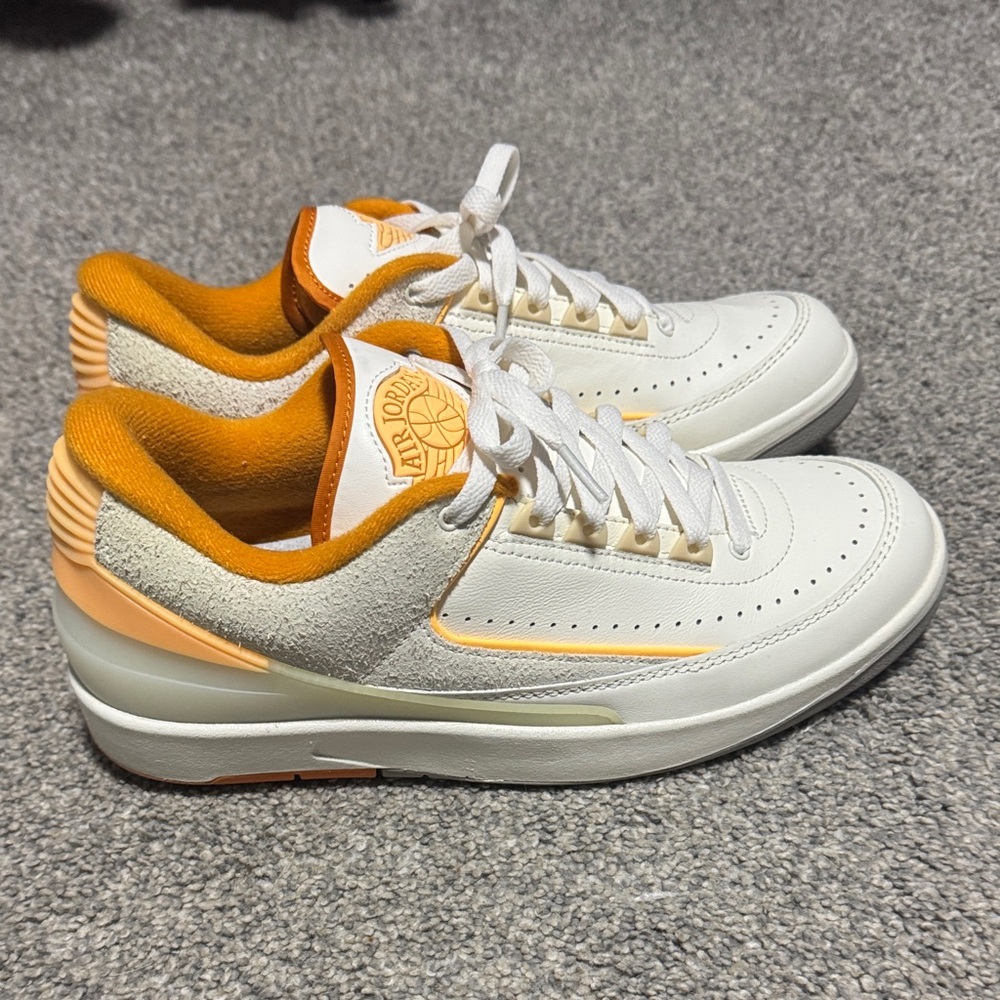 Jordan Low Sneakers in White and Orange